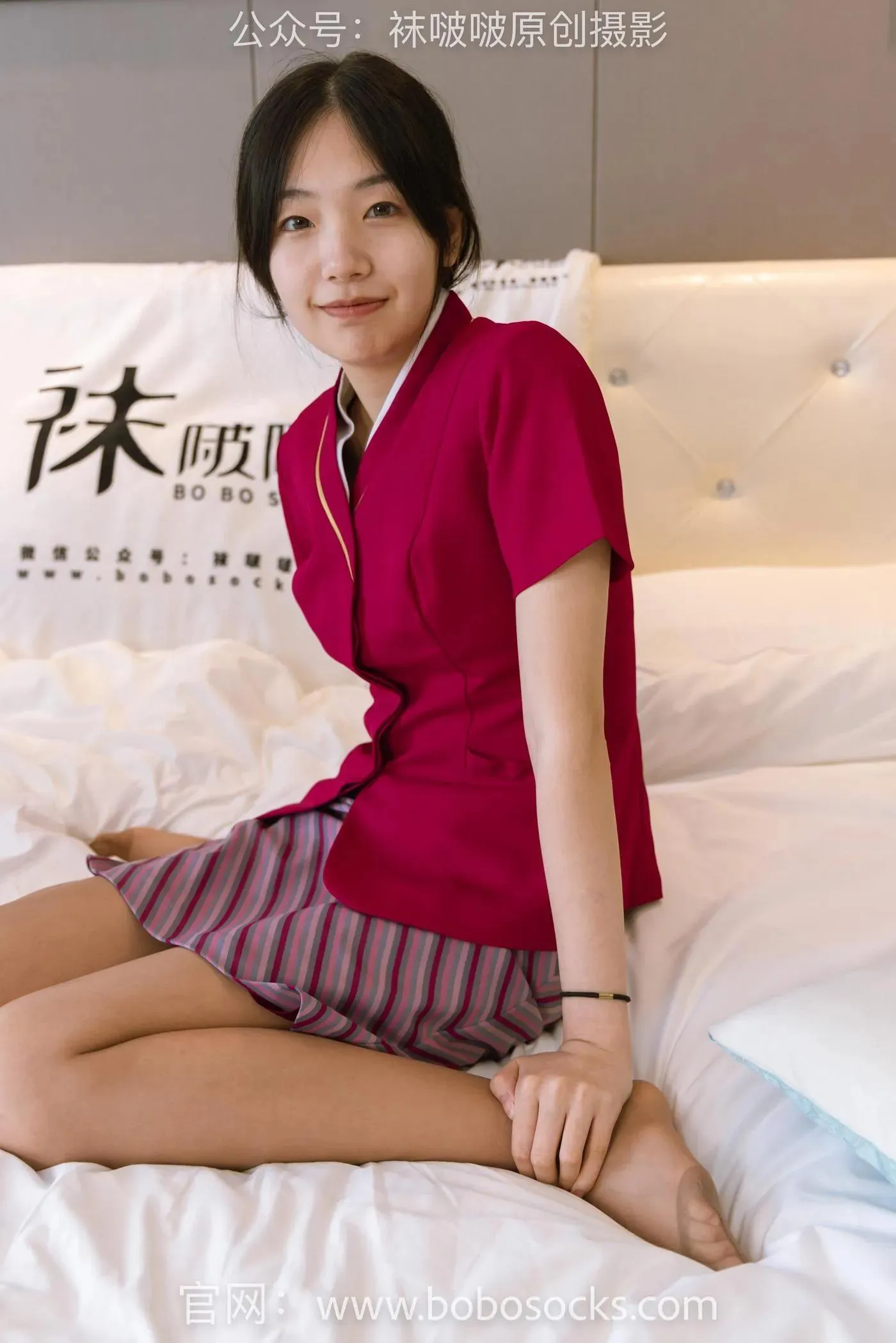 [BoBoSocks袜啵啵]NO.159 小甜豆-平底鞋、咖啡丝、空姐制服 [139P]插图7